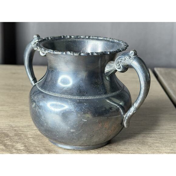 Van Bergh Silver Sugar Quadruple Plate Rochester NY Open NO LID - Picture 2 of 10